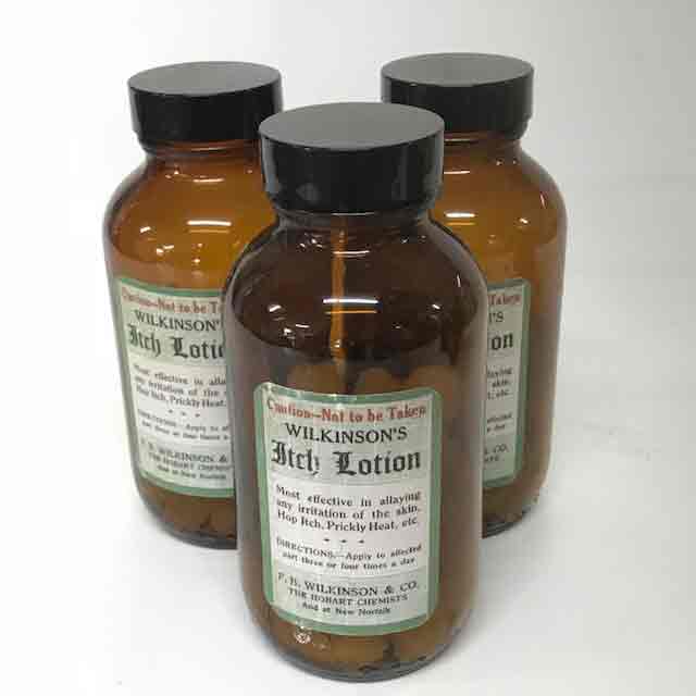 BOTTLE, Medical Brown Glass 15cmH - Aspirin Label